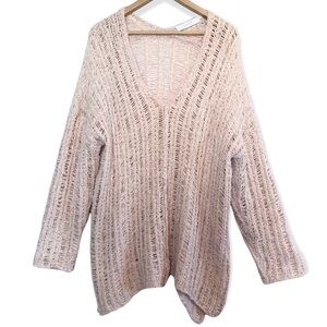 🌈 6/$60 ASTR Soft Open Weave Sweater, Pink, Large